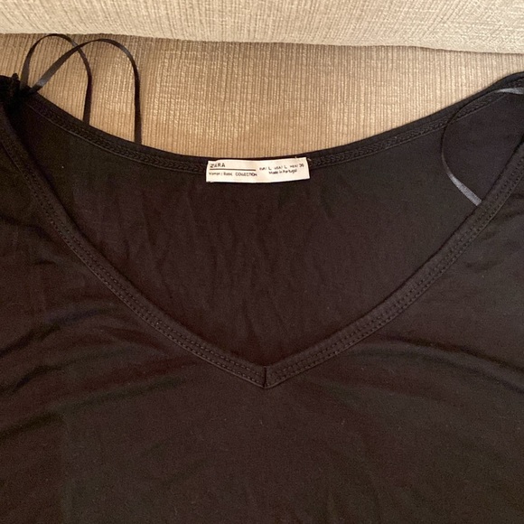 Zara | Basic Black T-Shirt | Gently Used - Picture 2 of 3